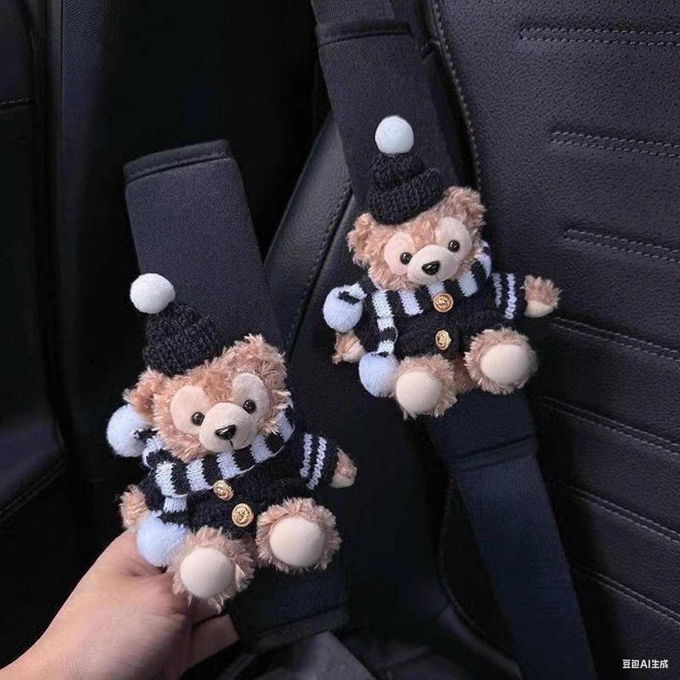 小熊汽车安全带护肩套高级感四季通用车内保险带装饰可爱公仔,淘宝优惠券,粉丝福利购,淘宝优惠卷