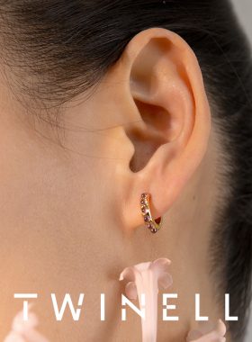 Twinell精致紫锆石耳环