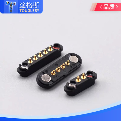 磁吸连接器pogopin公母座电源五金精密短2.5/2.54PH2/3/4/7/8pin - 图1