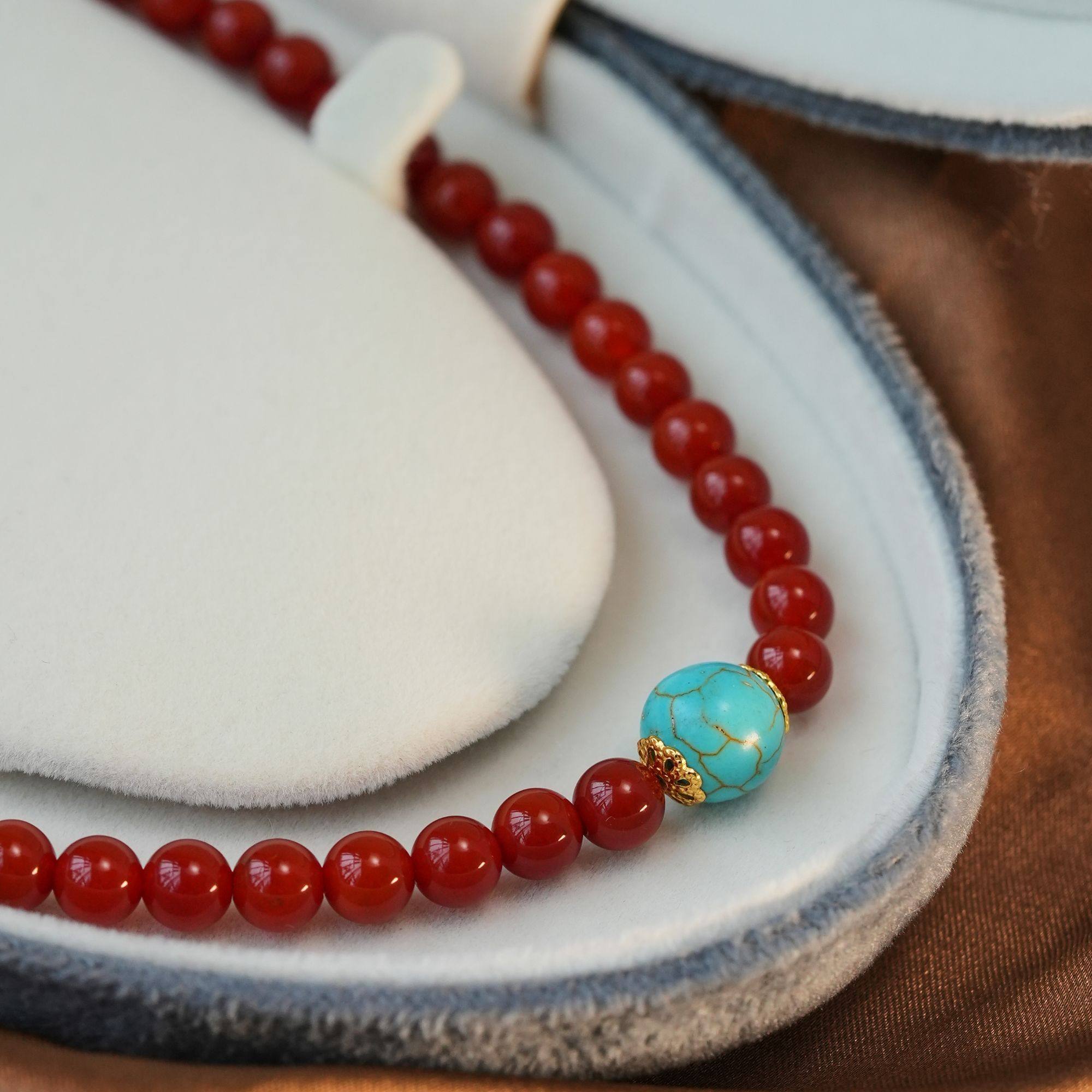 红色新年珠珠项链时尚百搭简约民族风复古颈链,淘宝优惠券,粉丝福利购,淘宝优惠卷