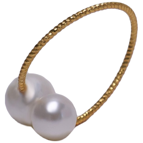 丽沁S925纯银双珠开口戒指纯银民族风简约气质法式指环可调节戒指 - 图3