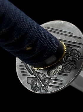 龙泉市刀剑中碳钢手工锻打日式刀一体宝剑冷兵器影视收藏品未开刃