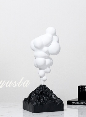 简约创意抽象火山喷发树脂摆件样板房间家居客厅桌面玄关柜装饰品