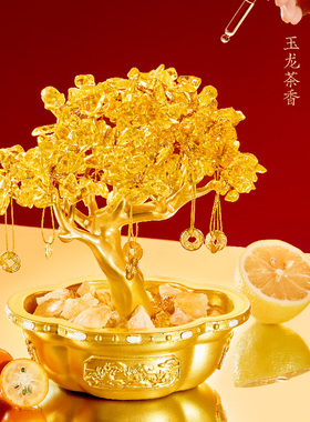 和玺摇钱树香薰招财摆件