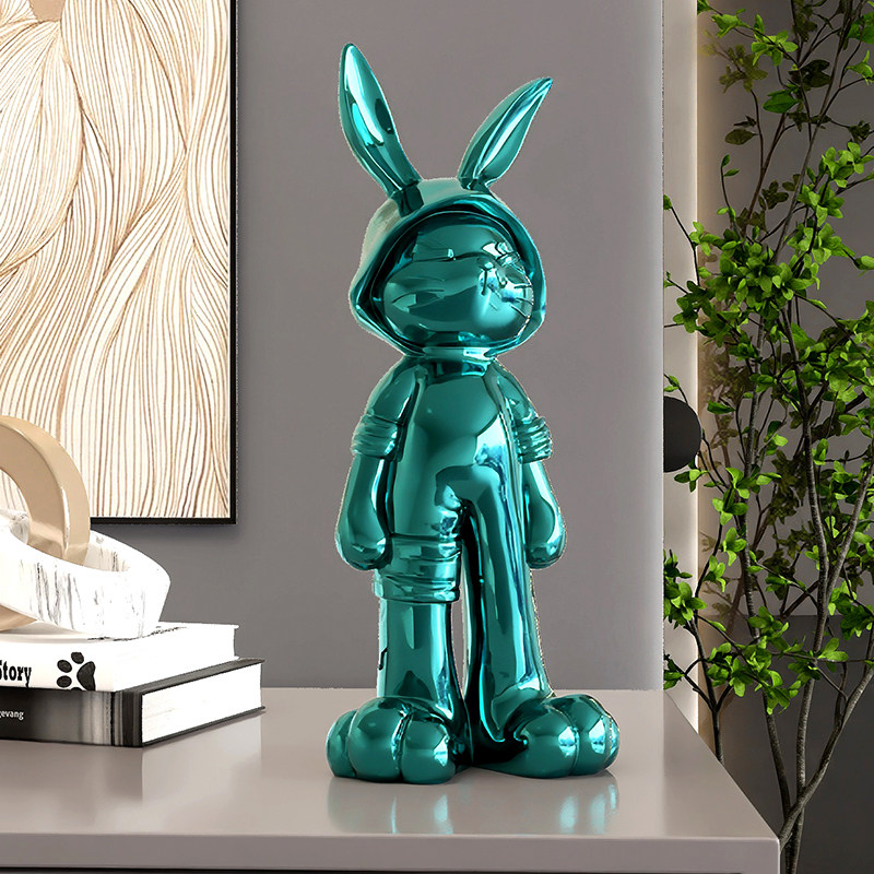 卡通电镀兔子摆件轻奢时尚客厅装饰电视柜地台玄关酒柜乔迁礼物,淘宝优惠券,粉丝福利购,淘宝优惠卷