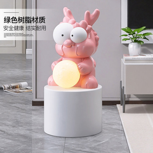 潮玩龙客厅大型落地摆件家居饰品电视柜旁灯玄关龙年新年乔迁礼物 - 图2