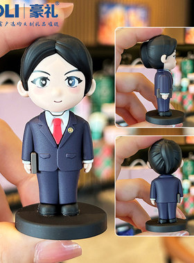 卡通检察官创意摆件定制