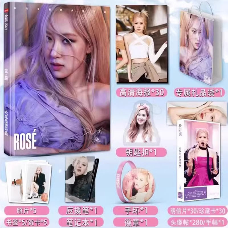 BLACKPINK写真集金智妮lisa金智秀rose周边赠签名海报明信片 - 图2