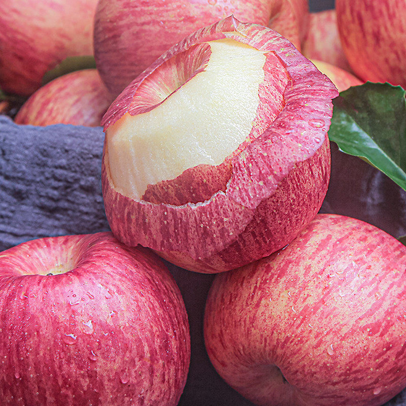 不打蜡烟台红富士栖霞新鲜孕妇吃的 畔旺苹果