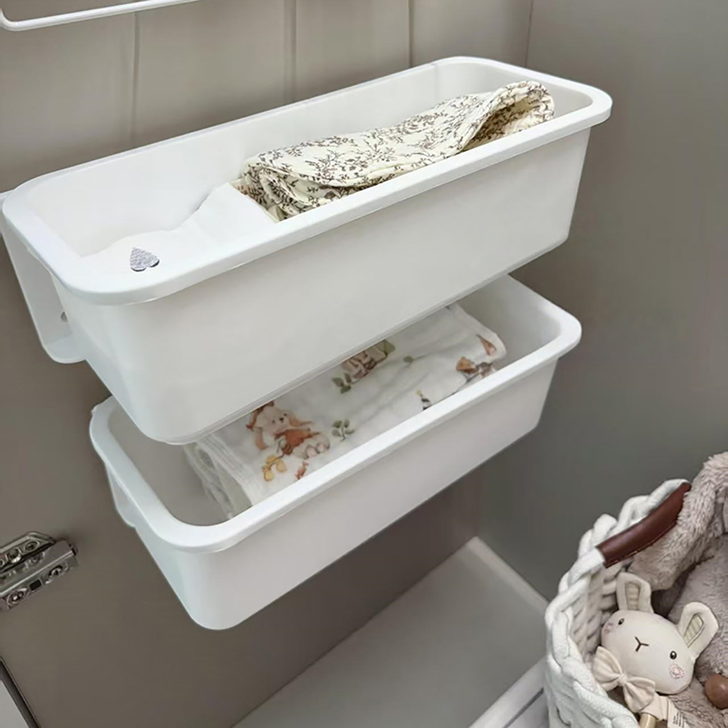 宝宝衣柜收纳神器儿童衣架帽子袜子架小方巾口水巾挂钩衣物收纳箱,淘宝优惠券,粉丝福利购,淘宝优惠卷