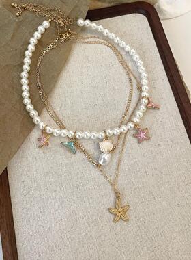 Vintage古着 Baroque ocean wind starlar项链