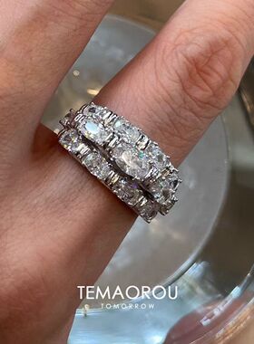 清冷感法式珍珠重工宽面戒指高级设计感韩系精致时尚轻奢食指戒