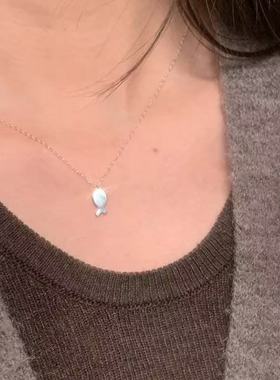 轻奢小众ins气质简约小鱼项链