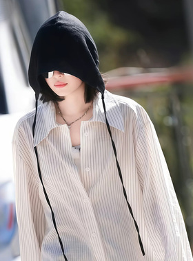 辛芷蕾同款黑色遮阳帽子显脸小
