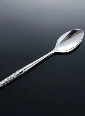 新款热卖百福银碗 银筷子 银勺子三件套银餐具送礼自用摆件