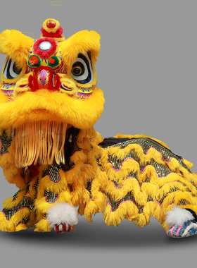 佛山佛装鹤装舞狮醒狮南狮子道具竹编羊毛狮狮成人三号狮老夫子