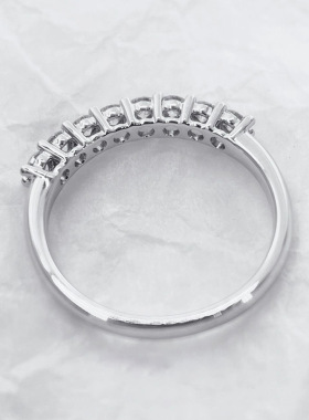 排钻戒指尾戒叠戴8钻简约冷淡风时尚百搭