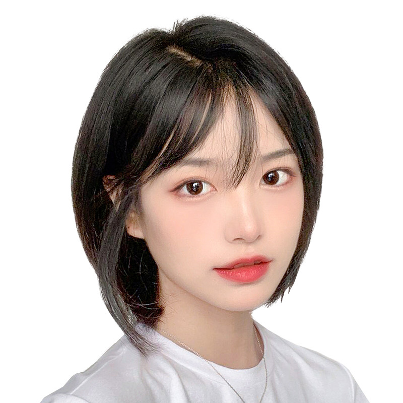 女2021年时尚新款仿真全圆脸假发套 天空树整顶假发