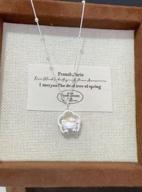 足银999精品星星猫银项链时尚百搭高级送女友闺蜜礼物
