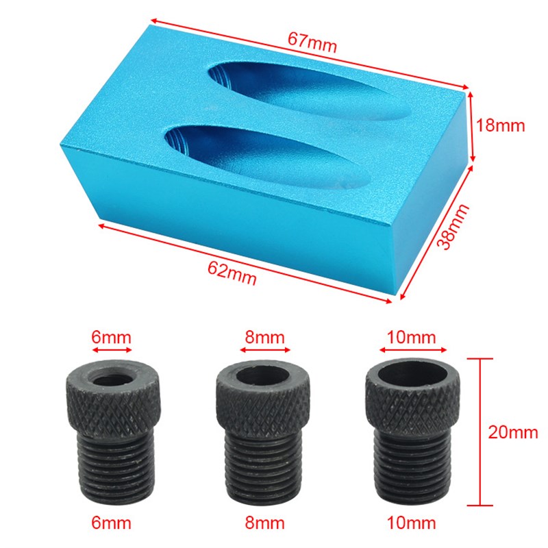 斜孔位器15蓝色斜孔位器套装 家用木工三尖钻DIYY工具套装 - 图2