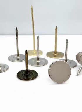 软包图钉摁钉大头钉打孔安全家用水泥钢钉加长平头钉大号耐电镀