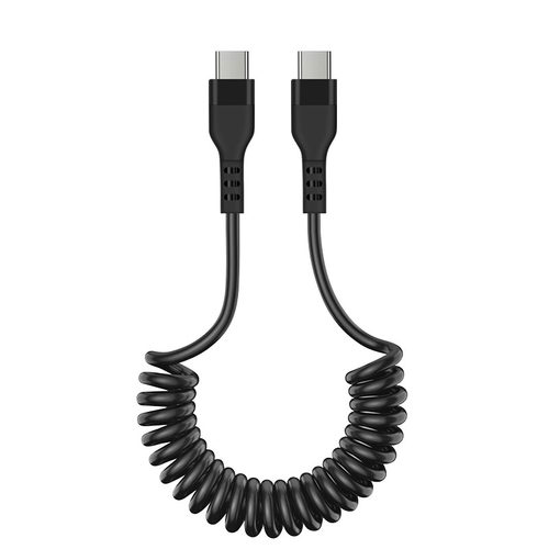 适用苹果华为小米荣耀OPPO手机连接小牛UQi+2022款电动车摩托车U2充电线伸缩弹簧双头type-c接口电瓶车数据线 - 图0