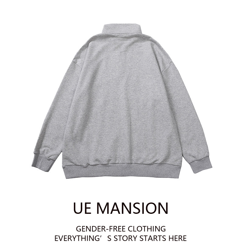 ue mansion美式复古情侣拉链男卫衣 uemansion卫衣