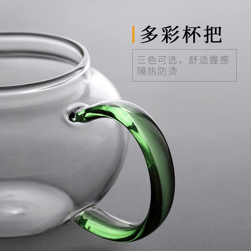 瑞禾祥玻璃公杯公道杯茶漏套装侧把分茶器加厚耐热大容量茶杯-图1