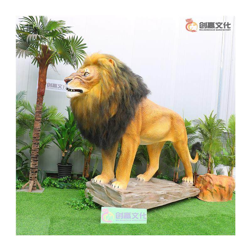 博物馆公园仿真动物狮子真实毛发触感感应互动景观科普装置,淘宝优惠券,粉丝福利购,淘宝优惠卷