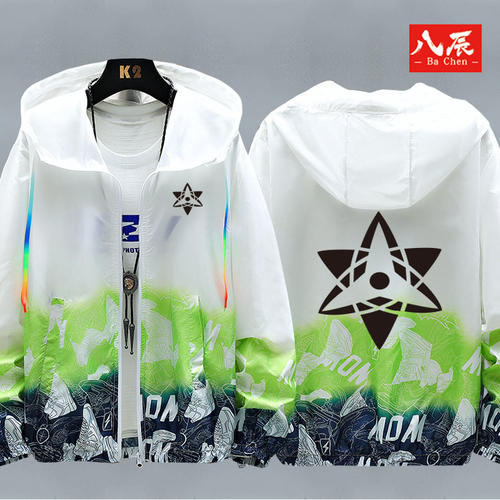 动漫周边火影忍者晓衣服男情侣风衣休闲连帽防晒衣夹克外套衣服薄 - 图1