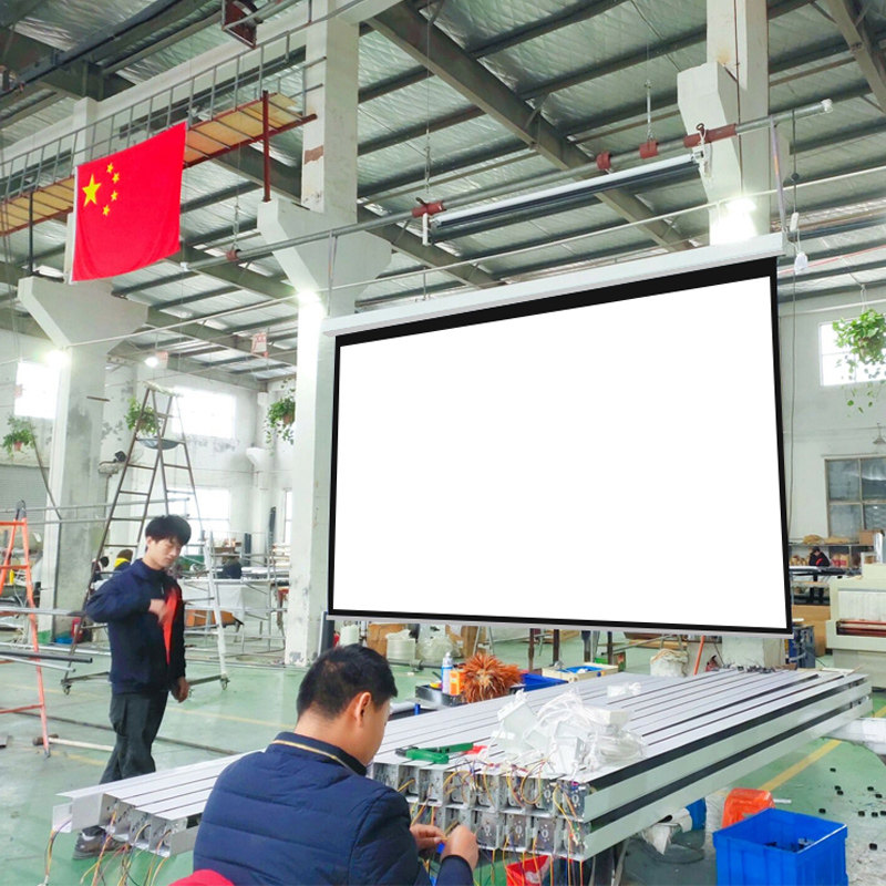 定做电动150寸160 170 16投影幕布 宴影幕布