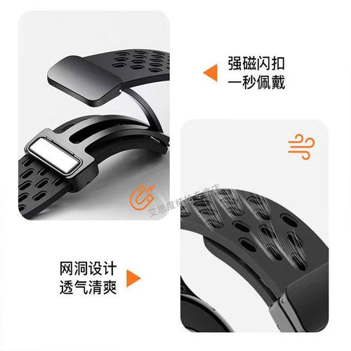 适用华强北CD12Max表带新款液态硅胶智能手表S14ProMax运动腕带透气CD20MAX磁吸扣回环替换带S14Pro手表表链 - 图2