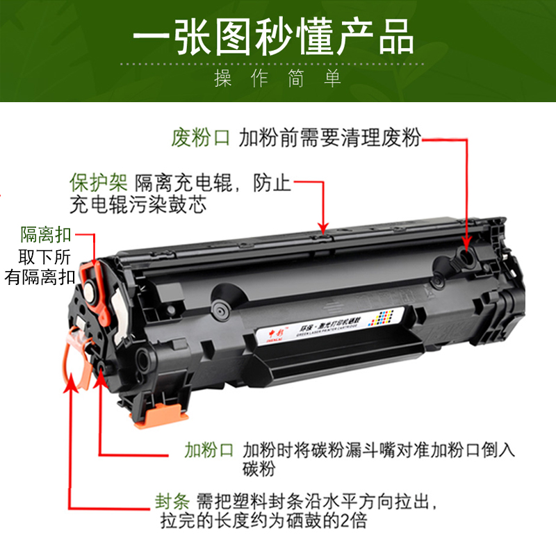 【顺丰】适用M126a/nw硒鼓适用HP惠普M128fn/fp/打印机M226dw/dn墨盒M1216nfh晒鼓M1218nfs LaserJet Pro MFP-图1