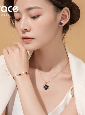 【礼物】温感变色双面四叶草项链