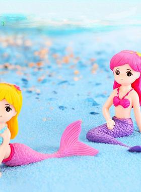 Cute Little Mermaid Aquarium Fish Tank Ornament Aquarium Fi
