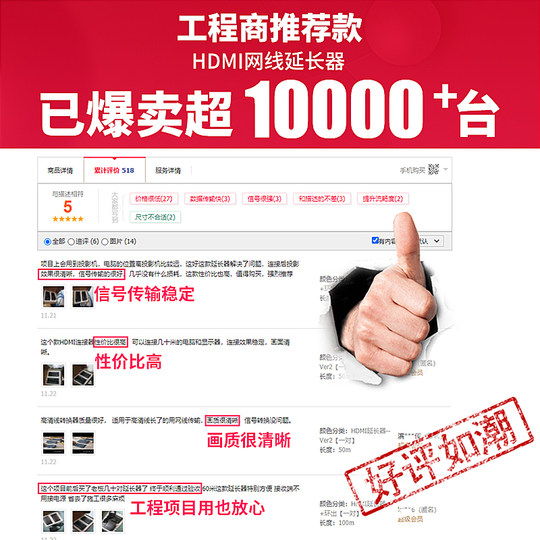 Pengdi audio and video mouse pair of signal amplifiers