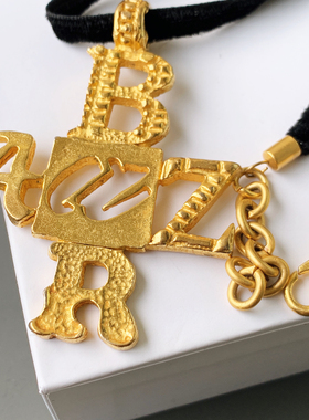 Christian lacroix拉夸丝绒稀有项链拉夸经典系列