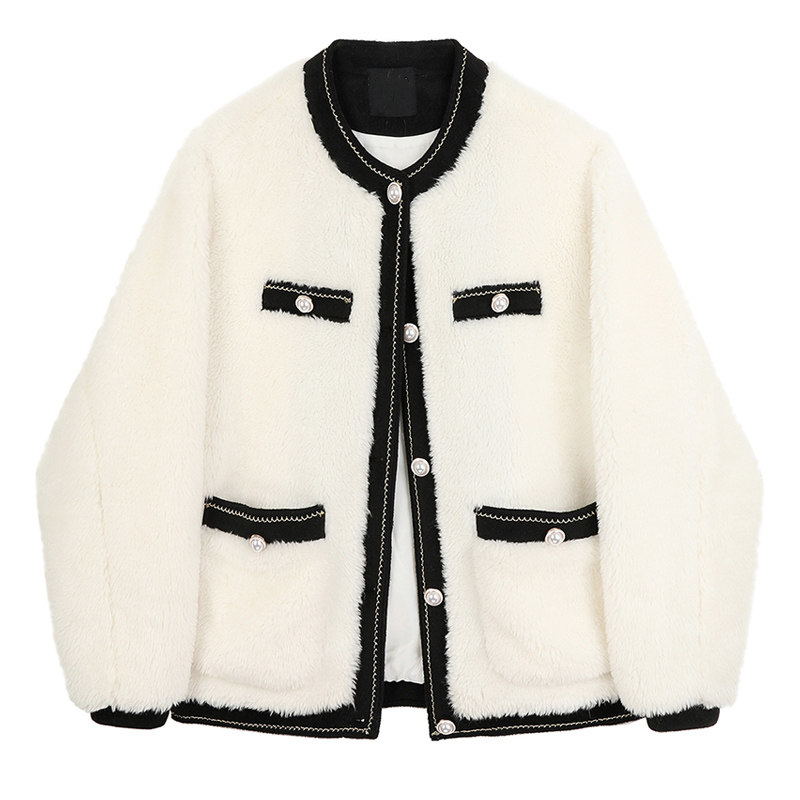 柊司芷仿羊羔毛2021年秋冬季短外套 柊司芷短外套