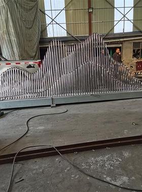 不锈钢假山石片雕塑铁艺金属水景观园林户外庭院背景装饰摆件定制