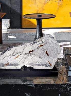 造景客厅摆件家居饰品玄关办公室装饰雪假山石头透明树脂雕塑艺术