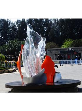 售楼处酒店大堂商场透明树脂玻璃钢雕塑摆件艺术装饰品定制