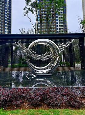 大型户外景观玻璃钢不锈钢雕塑摆件环氧透明树脂浪花水花假山定制