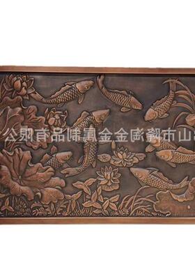 售楼部景墙装饰紫铜锻打壁画锻铜铜雕壁画生产厂家立体雕塑壁画