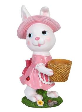 户外花园景观小品装饰兔子花盆幼儿园草坪摆件卡通动物售楼处雕塑