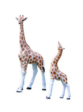 玻璃钢仿真动大象大型长颈鹿雕塑斑马户外装饰发光摆件大灯光节