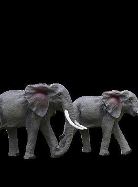 玻璃钢仿真大象骆驼河马雕塑户外园林景观大型动物摆件公园装饰品