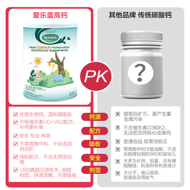 法澜秀钙婴幼儿宝宝补成长维生素d 法澜秀钙铁锌