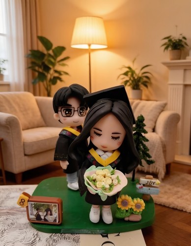 真人照片定制3d手办软陶q版人偶结婚礼物毕业礼物送闺蜜送老师 - 图3