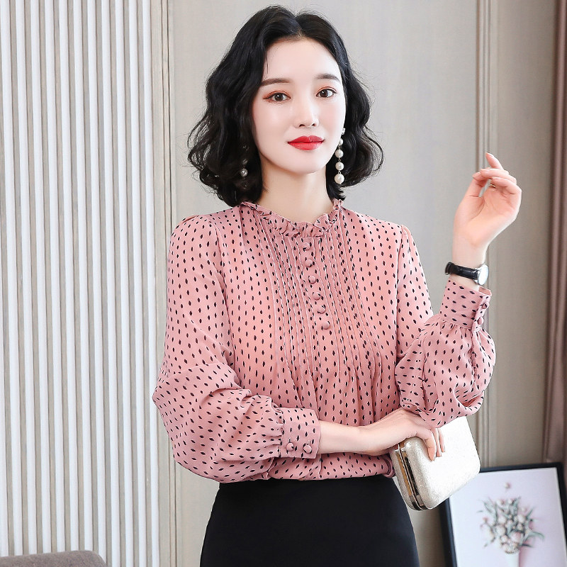 2020年秋冬装新款雪纺衫女长袖衬衫 乔凝衬衫