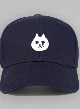 Suck a Stew Dry伤心猫丧卡通趣味英文棒球帽子水洗软顶定制鸭舌